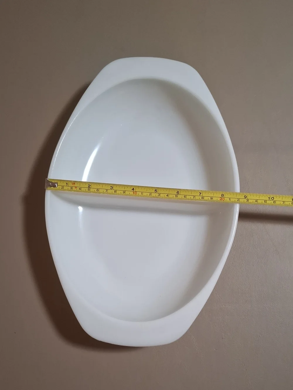 Vintage Pyrex 1083 White Divided Oval Dish 1 1/2 Quart Serving Party Platter